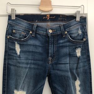 7 FOR ALL MANKIND skinny jeans sz 27